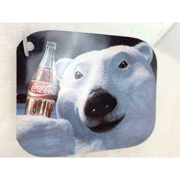 Vintage Coca Cola Polar Bear Plush 1998 New With Tags White Red Logo - Picture 3 of 15